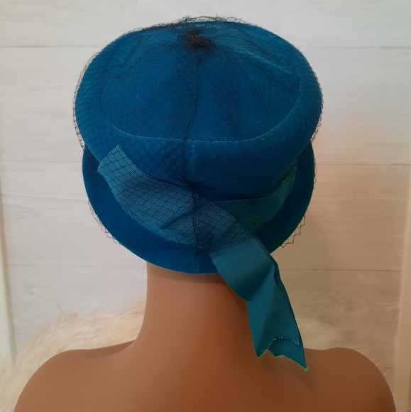 Union made vintage turquoise paisley hat - Picture 4 of 5